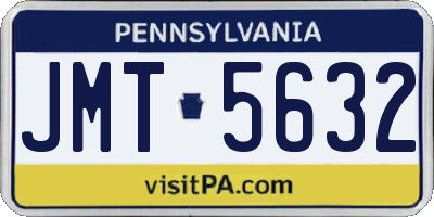 PA license plate JMT5632
