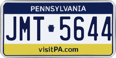 PA license plate JMT5644