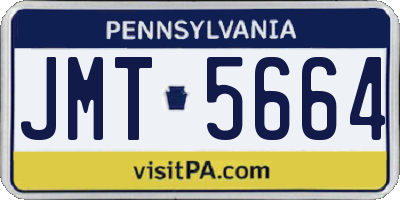 PA license plate JMT5664