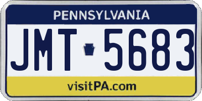PA license plate JMT5683