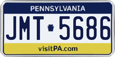 PA license plate JMT5686