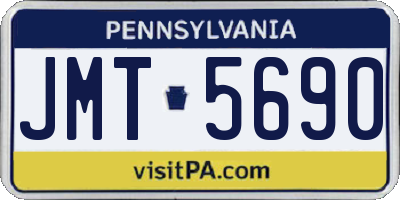 PA license plate JMT5690