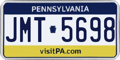 PA license plate JMT5698