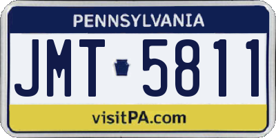 PA license plate JMT5811