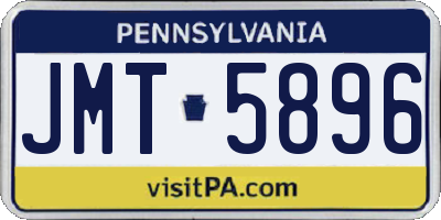 PA license plate JMT5896