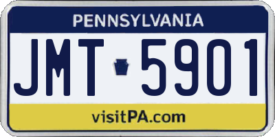 PA license plate JMT5901