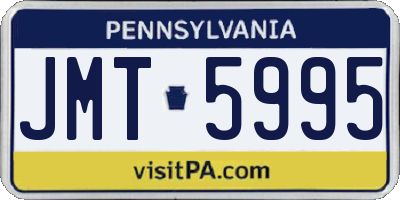PA license plate JMT5995