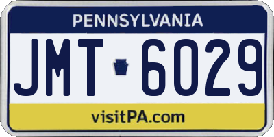 PA license plate JMT6029