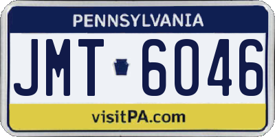 PA license plate JMT6046