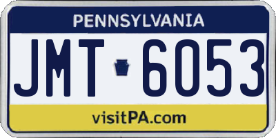 PA license plate JMT6053