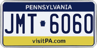 PA license plate JMT6060