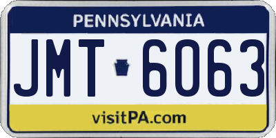PA license plate JMT6063