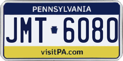 PA license plate JMT6080