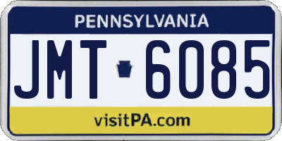 PA license plate JMT6085