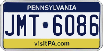 PA license plate JMT6086