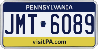 PA license plate JMT6089