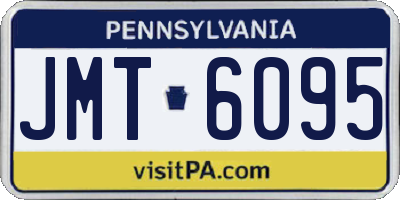 PA license plate JMT6095