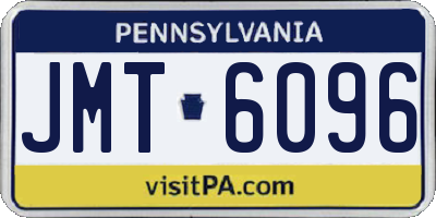 PA license plate JMT6096