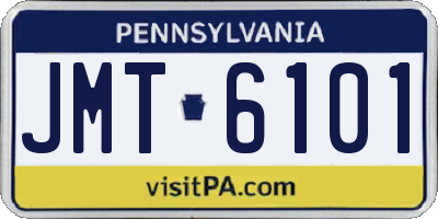 PA license plate JMT6101