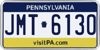 PA license plate JMT6130