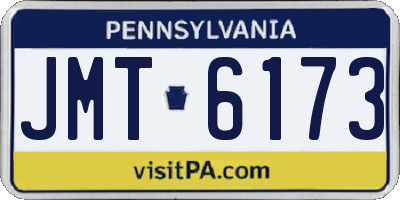 PA license plate JMT6173