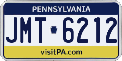 PA license plate JMT6212