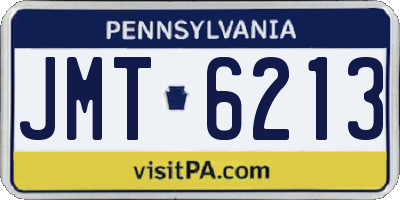PA license plate JMT6213