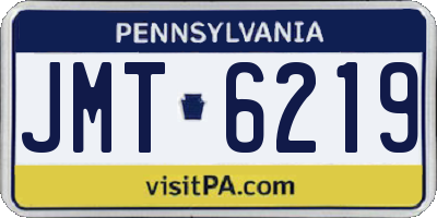 PA license plate JMT6219