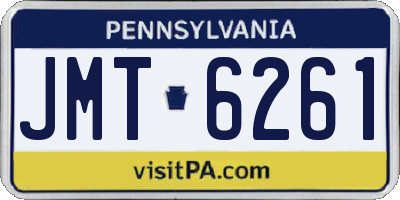 PA license plate JMT6261