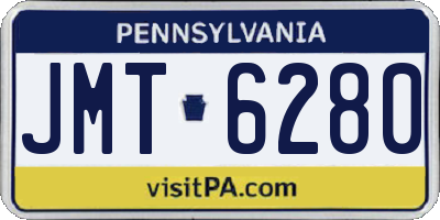 PA license plate JMT6280