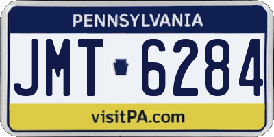 PA license plate JMT6284