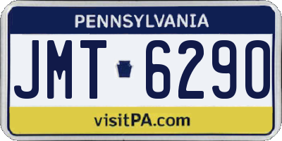 PA license plate JMT6290