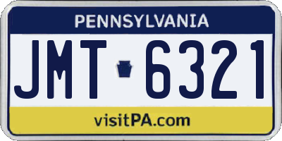 PA license plate JMT6321