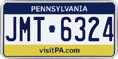 PA license plate JMT6324
