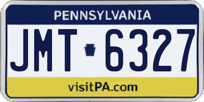 PA license plate JMT6327