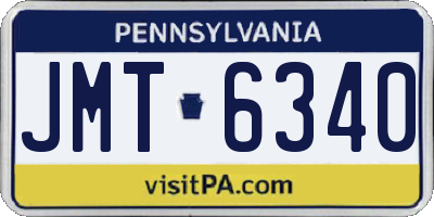 PA license plate JMT6340