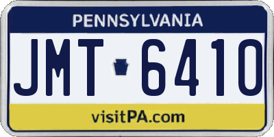 PA license plate JMT6410