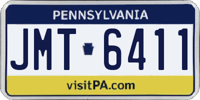PA license plate JMT6411