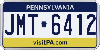 PA license plate JMT6412