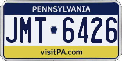 PA license plate JMT6426