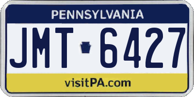 PA license plate JMT6427