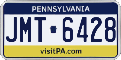 PA license plate JMT6428