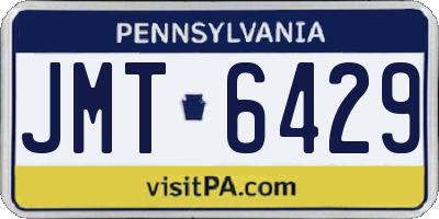 PA license plate JMT6429