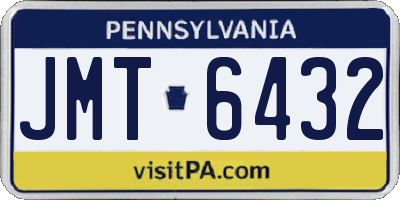 PA license plate JMT6432