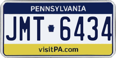 PA license plate JMT6434
