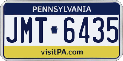 PA license plate JMT6435