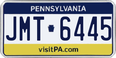 PA license plate JMT6445
