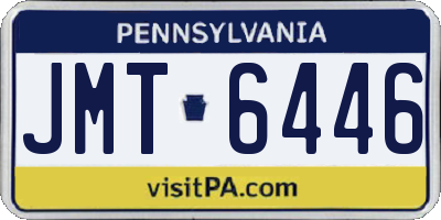 PA license plate JMT6446