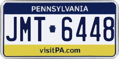 PA license plate JMT6448