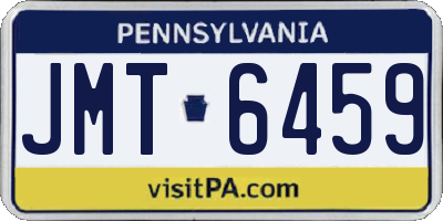 PA license plate JMT6459